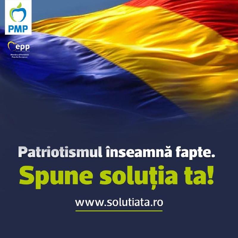 Featured image of post PMP lansează www.solutiata.ro și campania ”Patriotismul înseamnă fapte. Spune soluția ta!”